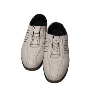 ADIDAS MEN'S 3-STRIPE WHITE GOLF SHOES SPIKED SIZE 10